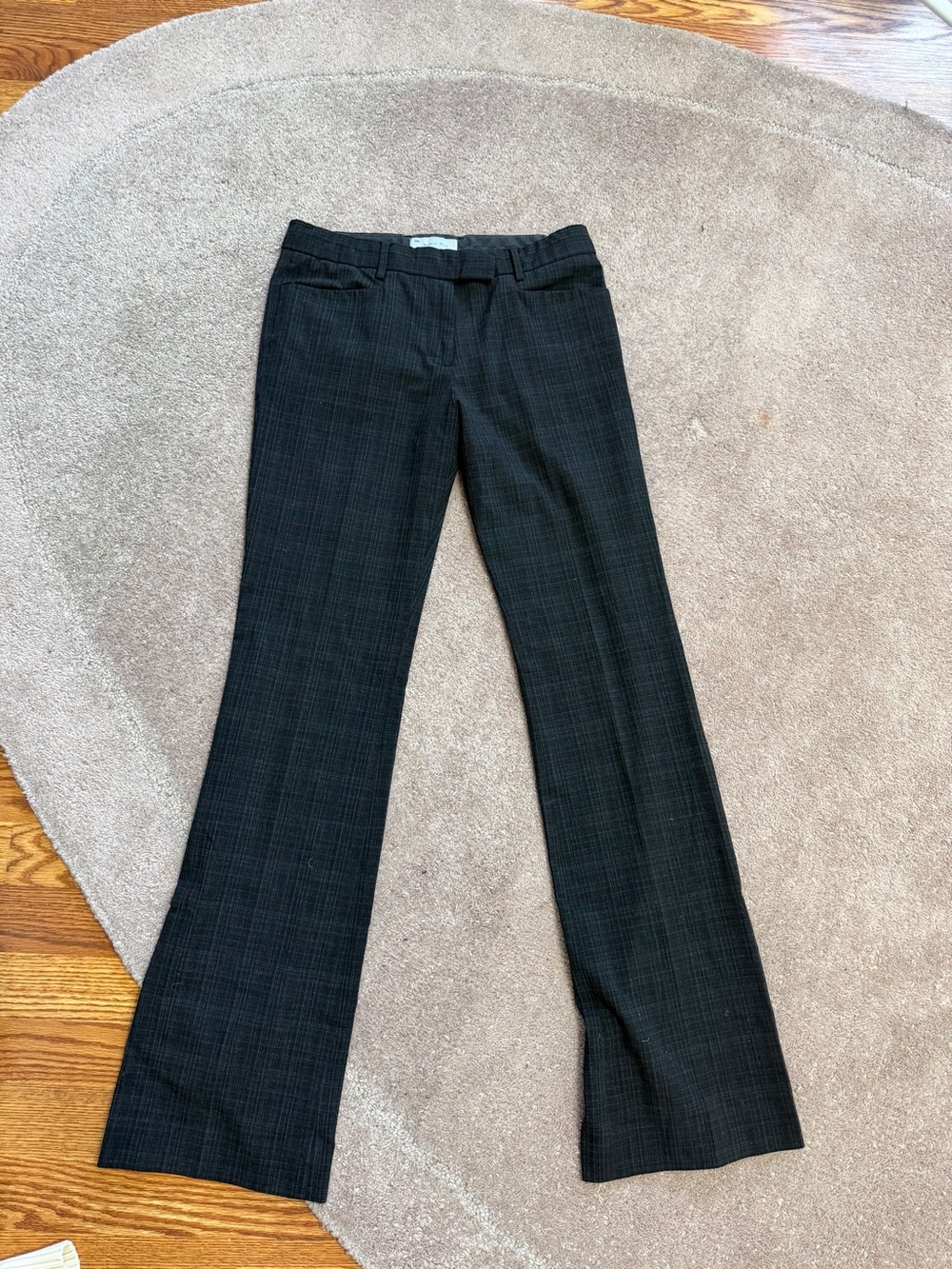GAP Black Plaid Wide-Leg Jeans